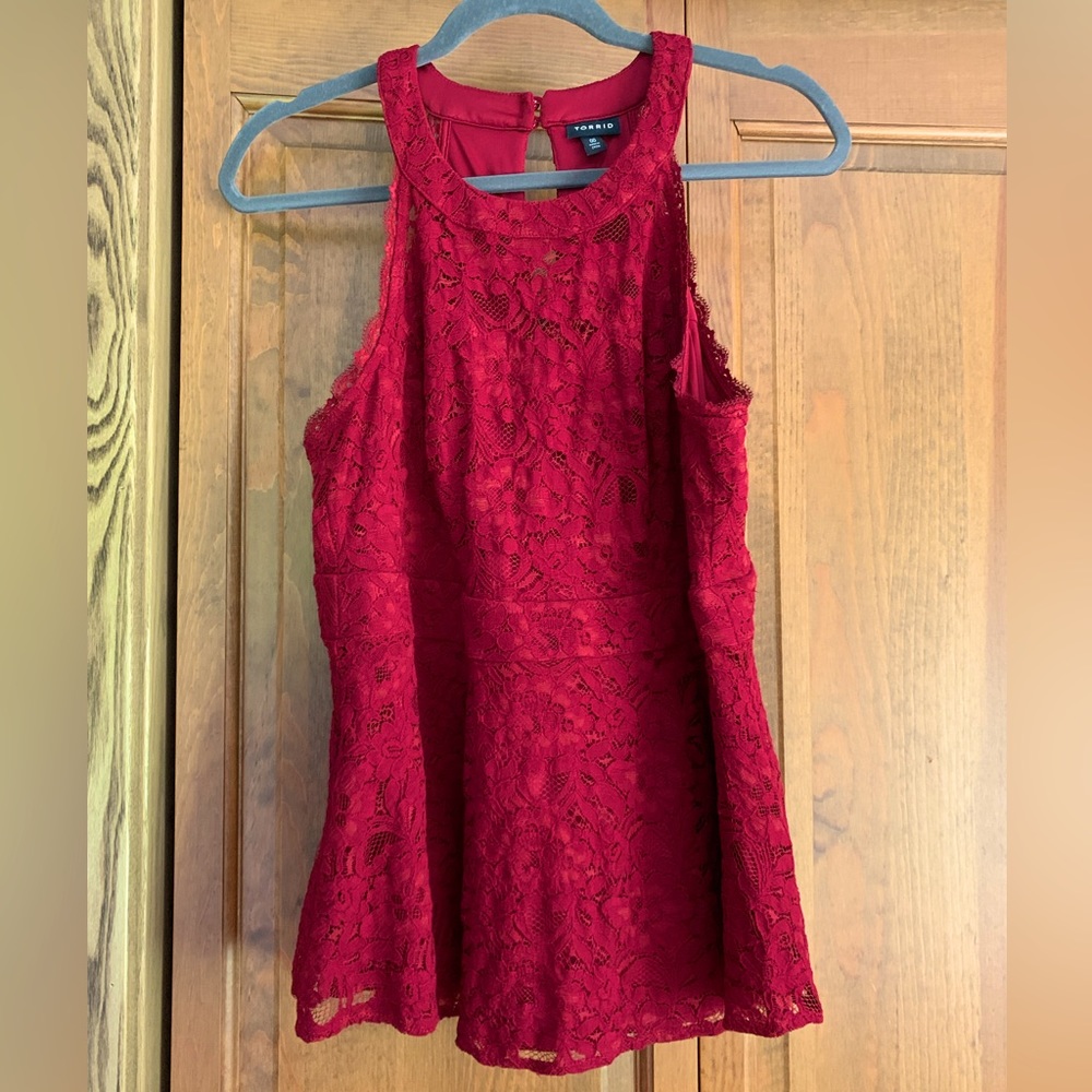 High Neck Lace Top